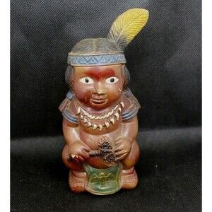 VTG Native American Indian HONG KONG 5–1/2” MALE BRAVE SOUVENIR HTF
